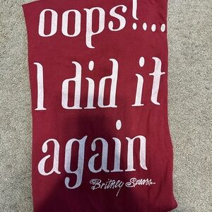 Red Graphic Tee with White Text